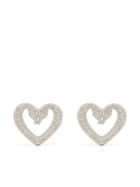  Swarovski Una Crystal-embellished Clip Earrings - Silver 