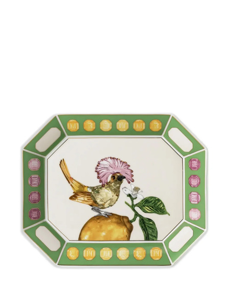  Swarovski X Rosenthal Idyllia Printed Tray (16cm X 20cm) - Green 