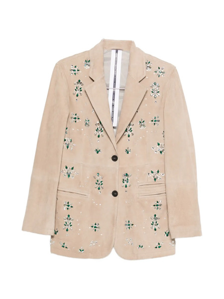  Sword Embellishment Single-breasted Jacket - Neutrals 
