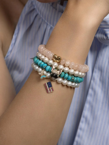 Sydney Evan Charlotte Charm Bracelet - Blue 