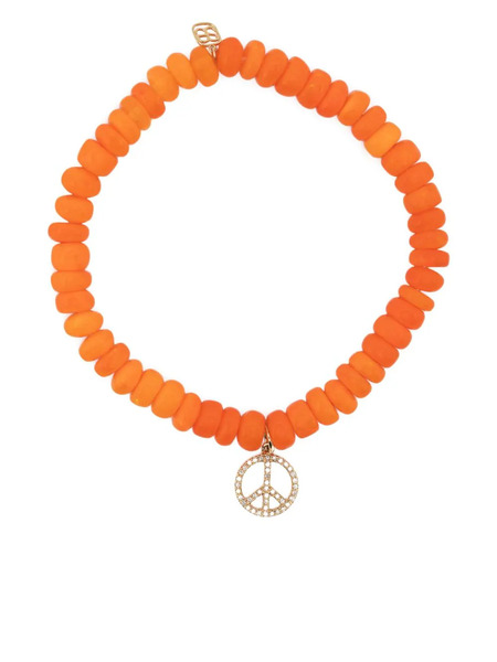  Sydney Evan 14kt Yellow Gold Opal Charm Bracelet - Orange 
