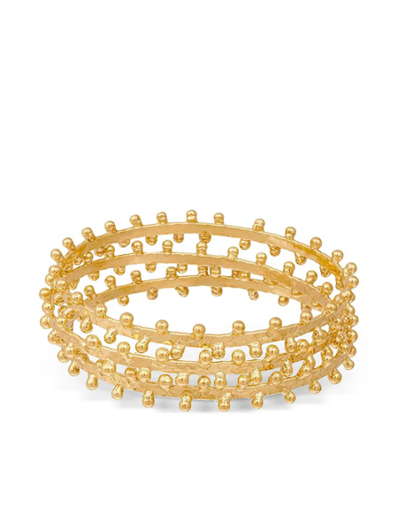  Sylvia Toledano Beaded Bangle Bracelet - Gold 
