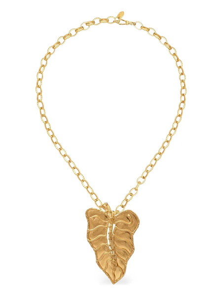  Sylvia Toledano Botanica Leaf-shaped Pendant Chain Necklace - Gold 