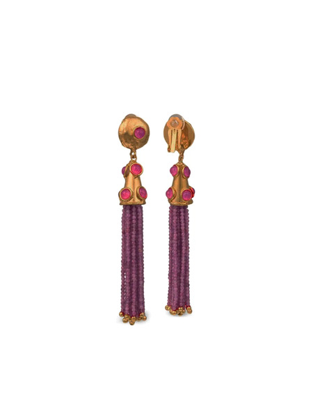  Sylvia Toledano Gio Tassel Earrings - Purple 