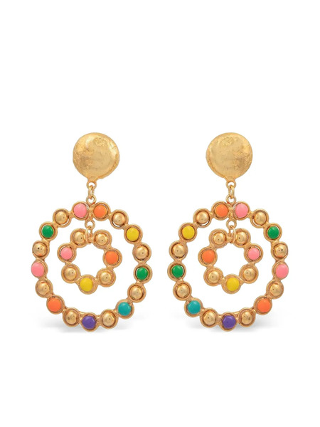 Sylvia Toledano Happy Flower Enamel Earrings - Gold 
