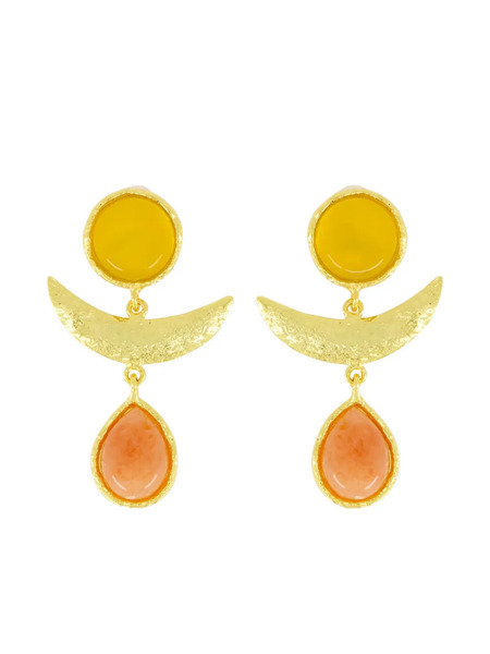  Sylvia Toledano Sunset Onyx-pearl Earrings - Gold 