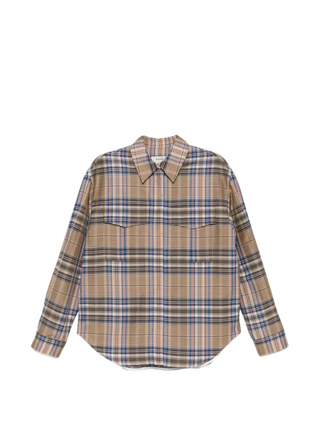  System Checked Pocket Shirt - Neutrals 