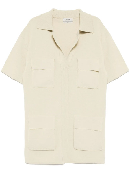  System Patched Pocket Knitted Shirt - Neutrals 
