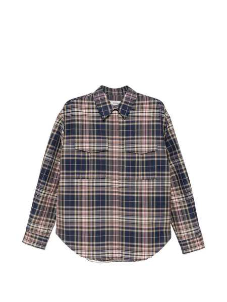  System Pocket Checked Shirt - Blue 