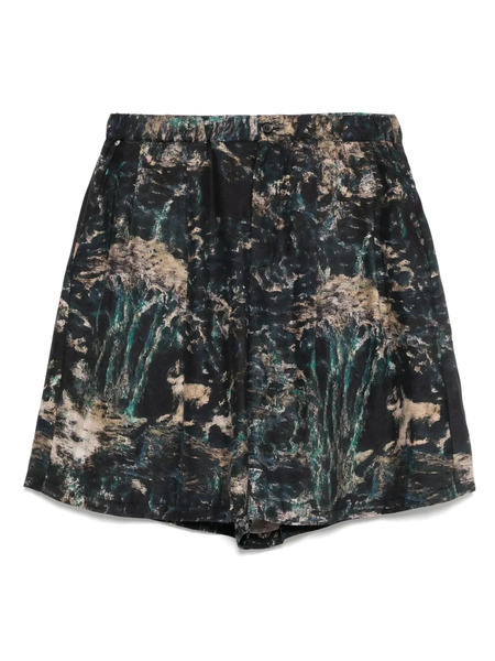  Taakk Graphic-printed Shorts - Black 
