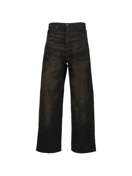  Taakk Logo-patch Wide-leg Jeans - Brown 