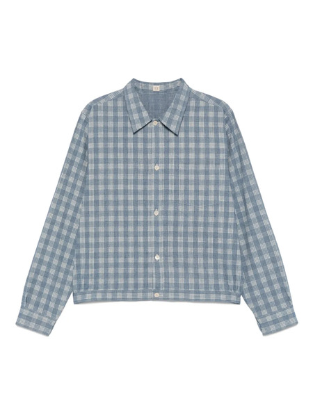  Taiga Takahashi Checked Shirt Jacket - Blue 