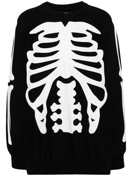  Takahiromiyashita The Soloist Back Gusset Sleeve Crew Neck Sweatshirt (bone Type 01) black - Black X White 
