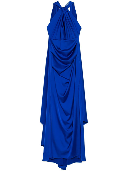  Talbot Runhof Cape-insert Gown - Blue 