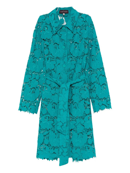  Talbot Runhof Floral-lace Coat - Blue 