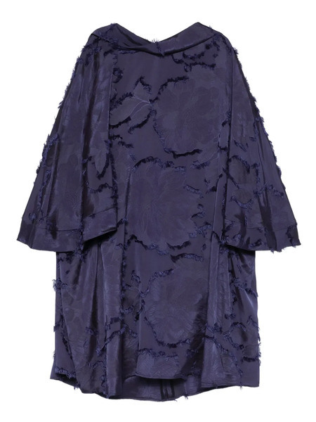  Talbot Runhof Fringed Mini Dress - Blue 