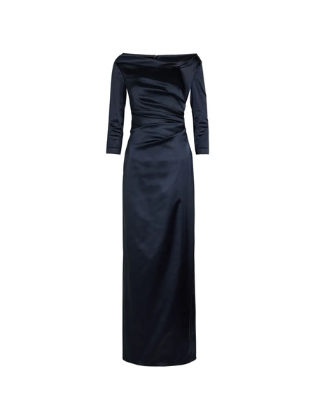  Talbot Runhof Gathered Draped Maxi Dress - Blue 