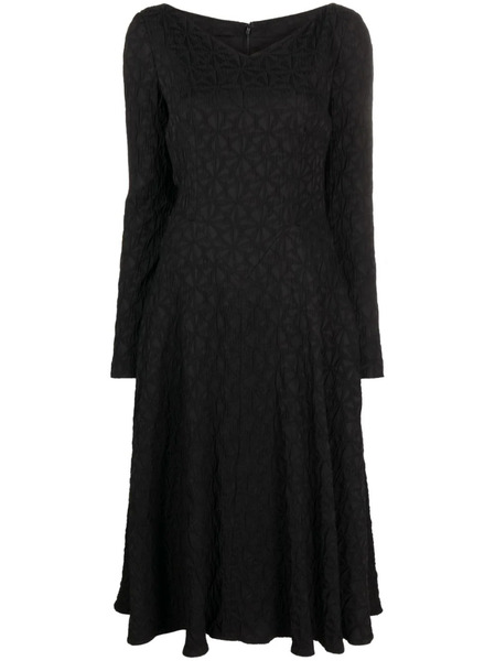  Talbot Runhof Gozo2 Jacquard-patterned Midi Dress - Black 
