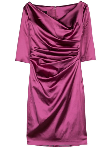  Talbot Runhof Komoe3 Satin Midi Dress - Pink 