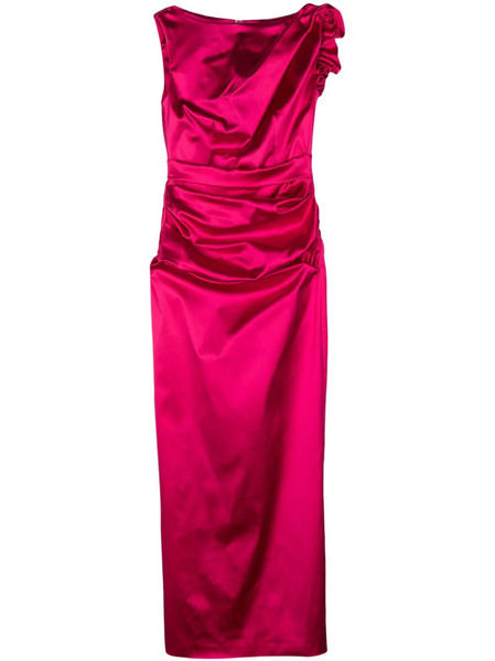  Talbot Runhof Ruffled Duchess-satin Gown - Pink 