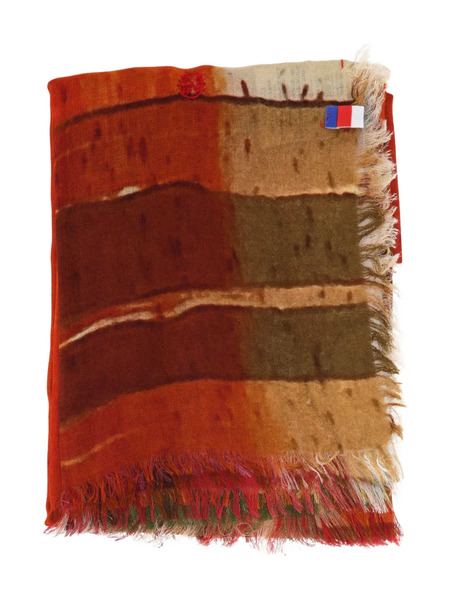  Talking Walls Arlatan Fringed Striped Scarf - Brown 