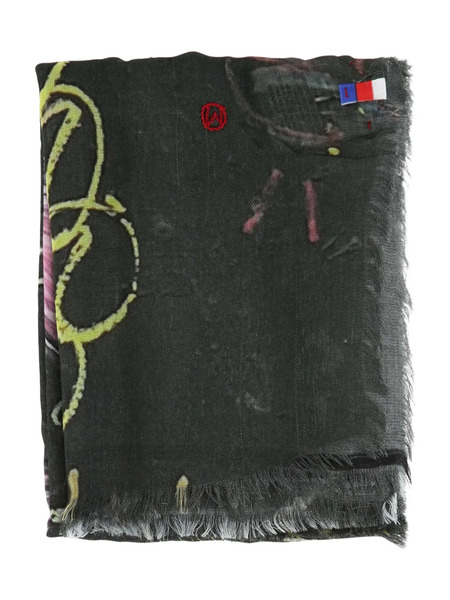  Talking Walls Ela Burlesque Fringed Scarf - Grey 
