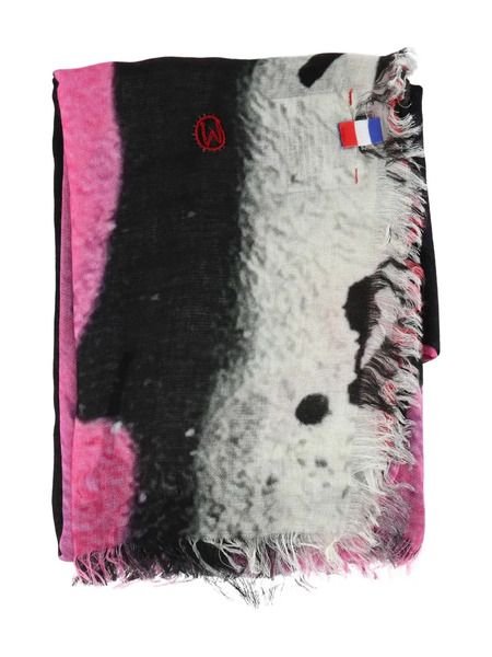  Talking Walls Ela Fluor Frayed Scarf - Pink 