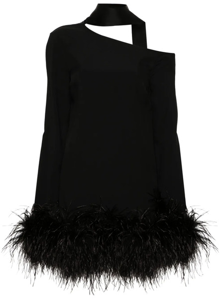  Taller Marmo Adige Feather-trim Minidress - Black 