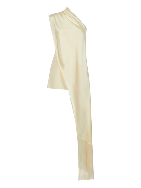  Taller Marmo Berenson Draped Fringe Dress - Neutrals 