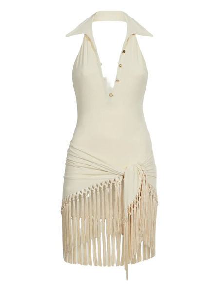  Taller Marmo Tropicana Fringe Swimsuit - Neutrals 