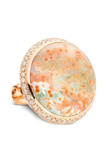  Tamara Comolli Champagne Diamond Ocean Jasper Large Ring - Pink 
