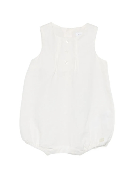 Tartine Et Chocolat Buttoned White Romper 