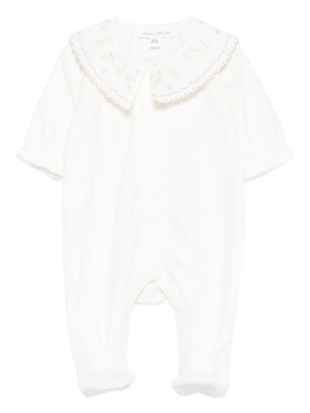  Tartine Et Chocolat Embroidered-collar Pyjama - White 