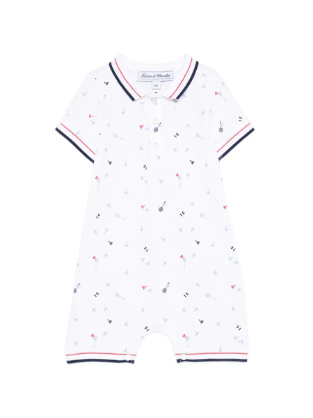  Tartine Et Chocolat Graphic Romper - White 