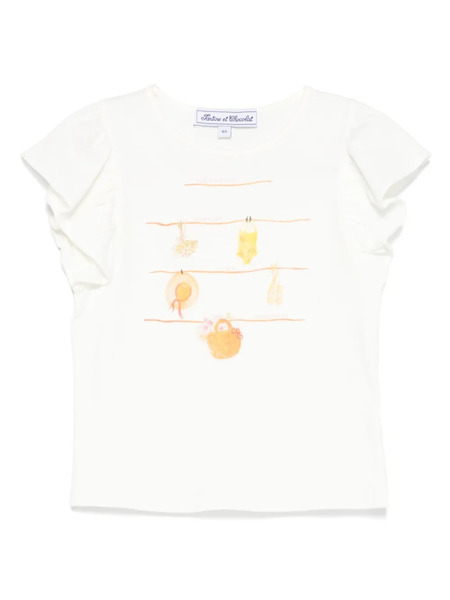 Tartine Et Chocolat Hanging-clothes Top - White 