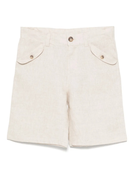  Tartine Et Chocolat Linen Trousers - Neutrals 