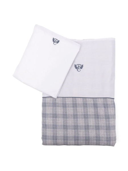  Tartine Et Chocolat Logo-embroidered Sheets Set - Grey 