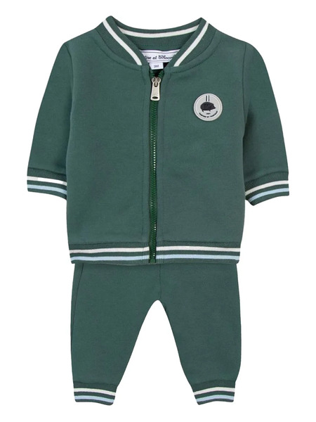  Tartine Et Chocolat Logo-embroidered Tracksuit Set - Green 