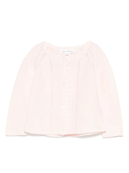  Tartine Et Chocolat Open Work Cardigan - Pink 