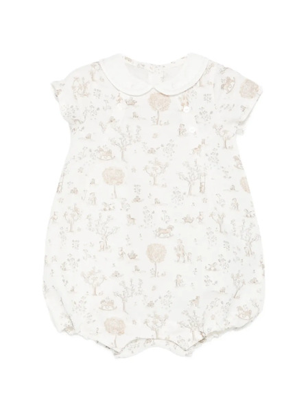  Tartine Et Chocolat Patterned Romper - Neutrals 