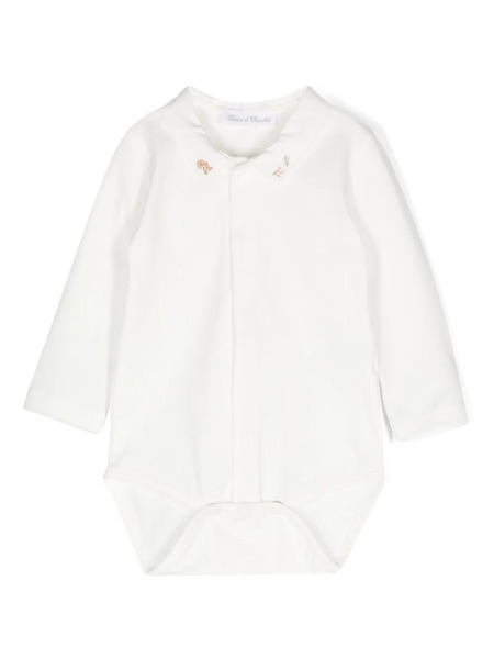  Tartine Et Chocolat Pointed-collar Body - White 
