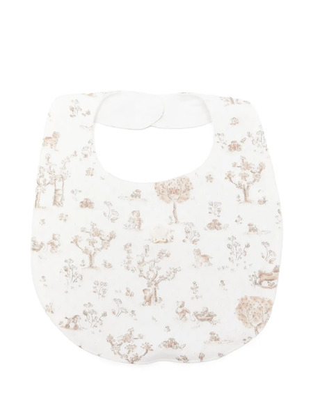  Tartine Et Chocolat Printed Bib - White 