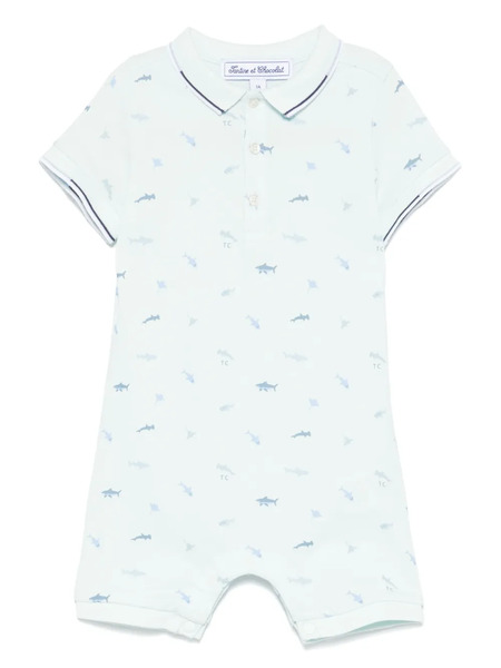  Tartine Et Chocolat Printed Romper - Blue 