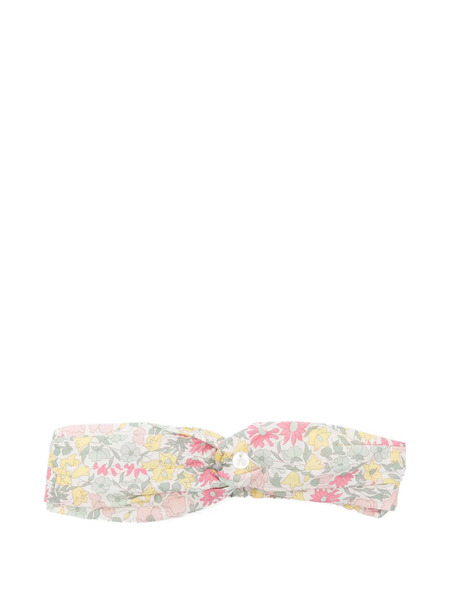  Tartine Et Chocolat Twisted Floral-print Headband - Neutrals 