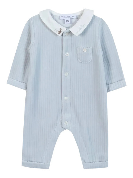  Tartine Et Chocolat Velvet Romper - Blue 