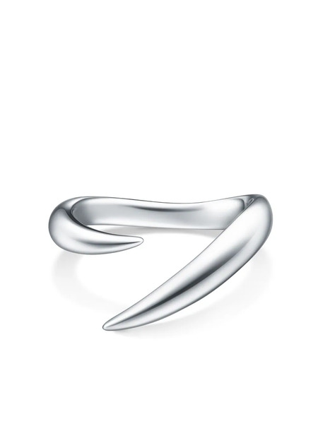  Tasaki 18kt White Gold Collection Line Danger Horn Plus Ring - Silver 