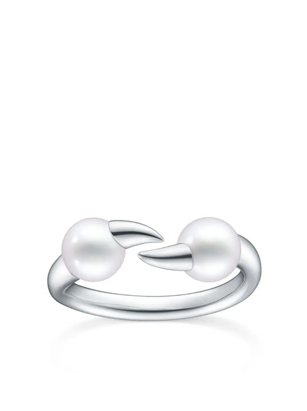  Tasaki 18kt White Gold Collection Line Danger Pearl Ring - Silver 