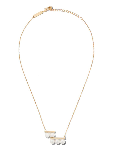  Tasaki 18kt Yellow Gold Collection Line Balance Step Akoya Pearl Pendant 