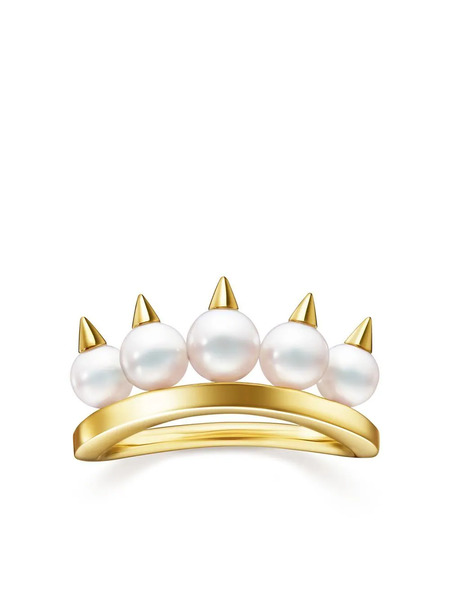  Tasaki 18kt Yellow Gold Collection Line Danger Plus Ring 