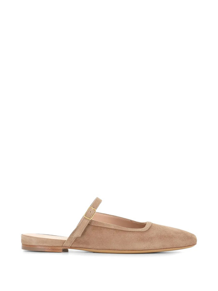  Tassinari Strap Suede Mules - Neutrals 